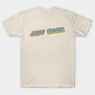 Jeff Beck Retro Typography Faded Style T-Shirt